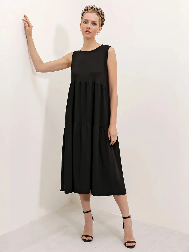BIG DART BDART Sleeveless Crew Neck Midi Dress